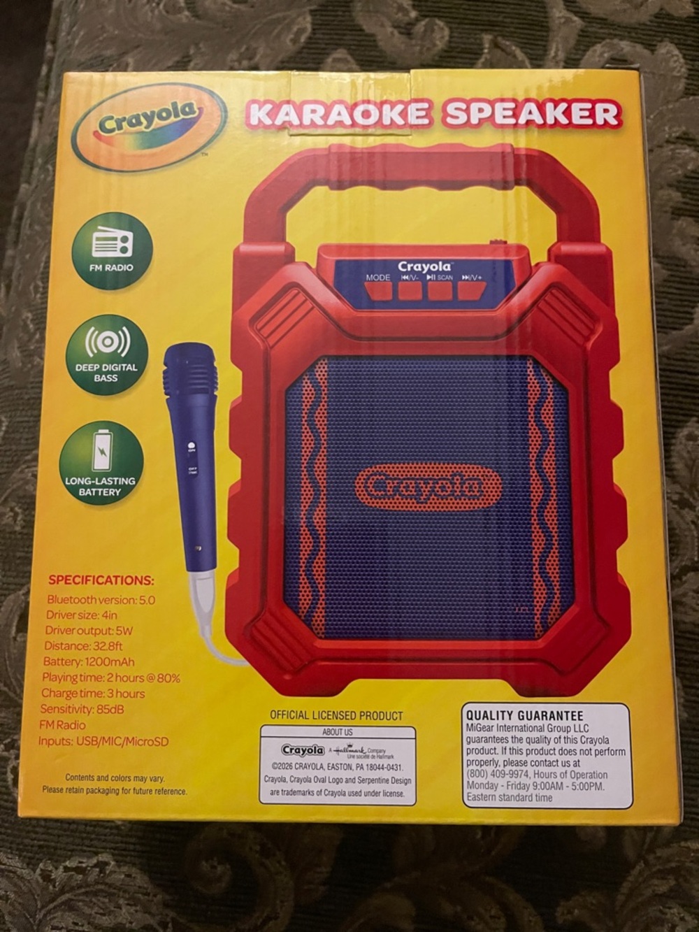 Crayola Red & Blue Portable Bluetooth Karaoke Speaker with Microphone - Picture 4 of 4
